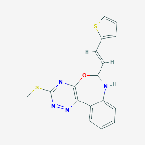 Methyl 6-[2-(2-thienyl)vinyl]-6,7-dihydro[1,2,4]triazino[5,6-d][3,1]benzoxazepin-3-yl sulfide