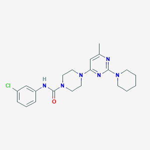 N-(3-chlorophenyl)-4-[6-methyl-2-(1-piperidinyl)-4-pyrimidinyl]-1-piperazinecarboxamide