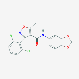 N-(1,3-benzodioxol-5-yl)-3-(2,6-dichlorophenyl)-5-methyl-4-isoxazolecarboxamide