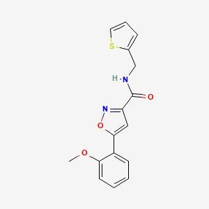 molecular formula C16H14N2O3S B4480296 5-(2-methoxyphenyl)-N-(2-thienylmethyl)-3-isoxazolecarboxamide 