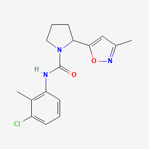 N-(3-chloro-2-methylphenyl)-2-(3-methyl-1,2-oxazol-5-yl)pyrrolidine-1-carboxamide