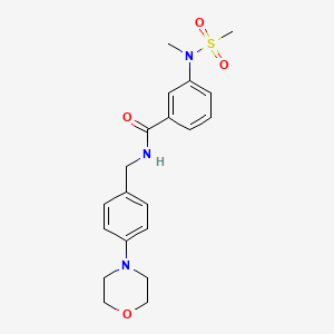 molecular formula C20H25N3O4S B4480345 3-(N-METHYLMETHANESULFONAMIDO)-N-{[4-(MORPHOLIN-4-YL)PHENYL]METHYL}BENZAMIDE 