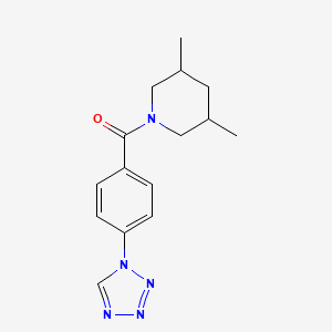 3,5-DIMETHYL-1-[4-(1H-1,2,3,4-TETRAZOL-1-YL)BENZOYL]PIPERIDINE