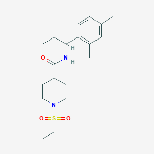 N-[1-(2,4-DIMETHYLPHENYL)-2-METHYLPROPYL]-1-(ETHANESULFONYL)PIPERIDINE-4-CARBOXAMIDE