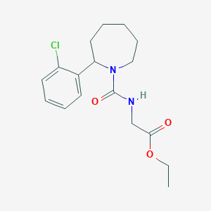 Ethyl 2-{[2-(2-chlorophenyl)azepane-1-carbonyl]amino}acetate