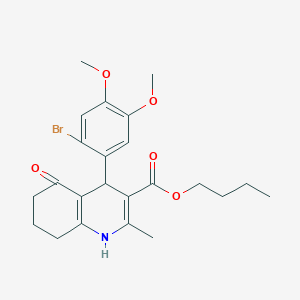 molecular formula C23H28BrNO5 B448038 Butyl 4-(2-bromo-4,5-dimethoxyphenyl)-2-methyl-5-oxo-1,4,5,6,7,8-hexahydro-3-quinolinecarboxylate 