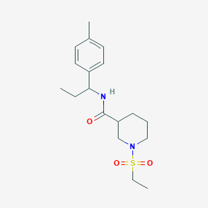 1-(ethylsulfonyl)-N-[1-(4-methylphenyl)propyl]-3-piperidinecarboxamide