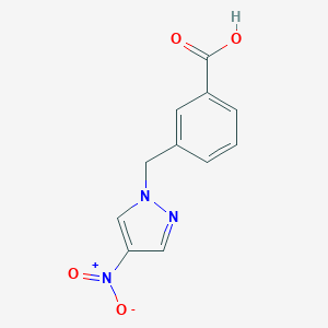 molecular formula C11H9N3O4 B448042 3-[(4-硝基-1H-吡唑-1-基)甲基]苯甲酸 CAS No. 514801-16-2