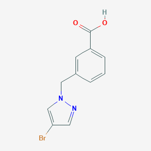 molecular formula C11H9BrN2O2 B448043 3-[(4-bromo-1H-pyrazol-1-yl)methyl]benzoic acid CAS No. 402736-52-1