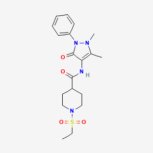 N-(1,5-DIMETHYL-3-OXO-2-PHENYL-2,3-DIHYDRO-1H-PYRAZOL-4-YL)-1-(ETHANESULFONYL)PIPERIDINE-4-CARBOXAMIDE