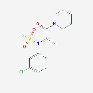 N-(3-chloro-4-methylphenyl)-N-[1-oxo-1-(piperidin-1-yl)propan-2-yl]methanesulfonamide