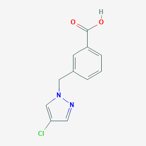 3-[(4-Chloro-1H-pyrazol-1-yl)methyl]benzoic acid