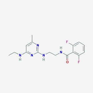 N-(2-{[4-(ethylamino)-6-methyl-2-pyrimidinyl]amino}ethyl)-2,6-difluorobenzamide