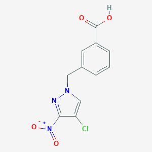 molecular formula C11H8ClN3O4 B448047 3-[(4-chloro-3-nitro-1H-pyrazol-1-yl)methyl]benzoic acid CAS No. 402720-00-7