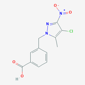 3-[(4-Chloro-5-methyl-3-nitropyrazolyl)methyl]benzoic acid