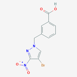 3-[(4-bromo-3-nitro-1H-pyrazol-1-yl)methyl]benzoic acid