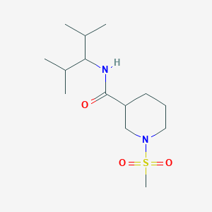 molecular formula C14H28N2O3S B4480491 N-(2,4-DIMETHYLPENTAN-3-YL)-1-METHANESULFONYLPIPERIDINE-3-CARBOXAMIDE 