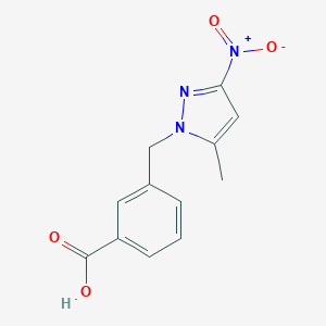 3-[(5-methyl-3-nitro-1H-pyrazol-1-yl)methyl]benzoic acid