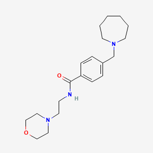 molecular formula C20H31N3O2 B4480501 4-(1-azepanylmethyl)-N-[2-(4-morpholinyl)ethyl]benzamide 