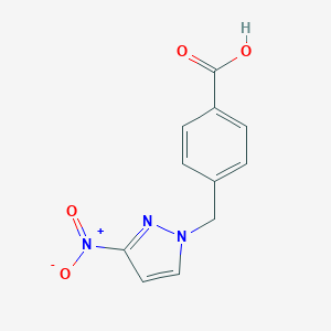 molecular formula C11H9N3O4 B448052 4-[(3-硝基-1H-吡唑-1-基)甲基]苯甲酸 CAS No. 879465-94-8