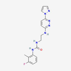 N-(3-fluoro-2-methylphenyl)-N'-(2-{[6-(1H-pyrazol-1-yl)-3-pyridazinyl]amino}ethyl)urea