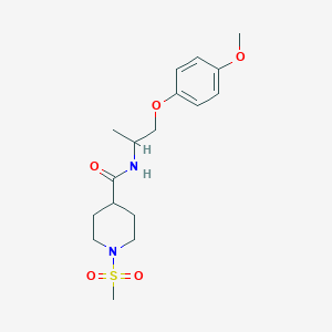 molecular formula C17H26N2O5S B4480540 1-METHANESULFONYL-N-[1-(4-METHOXYPHENOXY)PROPAN-2-YL]PIPERIDINE-4-CARBOXAMIDE 