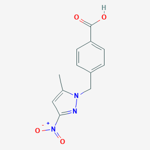 molecular formula C12H11N3O4 B448055 4-(5-Methyl-3-nitro-pyrazol-1-ylmethyl)-benzoic acid CAS No. 345952-26-3