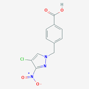 molecular formula C11H8ClN3O4 B448056 4-[(4-chloro-3-nitro-1H-pyrazol-1-yl)methyl]benzoic acid CAS No. 312601-70-0