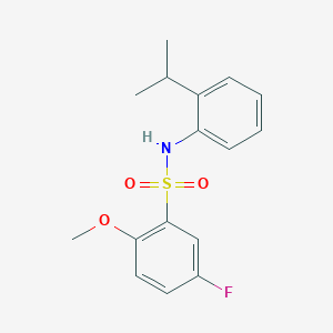 5-FLUORO-2-METHOXY-N-[2-(PROPAN-2-YL)PHENYL]BENZENE-1-SULFONAMIDE