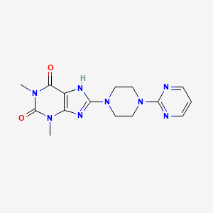 1,3-dimethyl-8-[4-(2-pyrimidinyl)-1-piperazinyl]-3,7-dihydro-1H-purine-2,6-dione