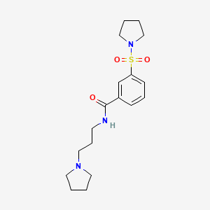 N-[3-(PYRROLIDIN-1-YL)PROPYL]-3-(PYRROLIDINE-1-SULFONYL)BENZAMIDE