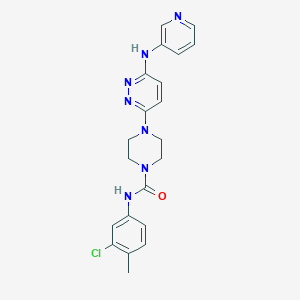 molecular formula C21H22ClN7O B4480574 N-(3-chloro-4-methylphenyl)-4-[6-(3-pyridinylamino)-3-pyridazinyl]-1-piperazinecarboxamide 