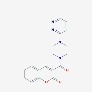 molecular formula C19H18N4O3 B4480583 3-{[4-(6-methyl-3-pyridazinyl)-1-piperazinyl]carbonyl}-2H-chromen-2-one 