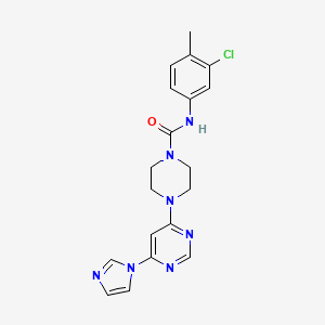 molecular formula C19H20ClN7O B4480587 N-(3-chloro-4-methylphenyl)-4-[6-(1H-imidazol-1-yl)-4-pyrimidinyl]-1-piperazinecarboxamide 