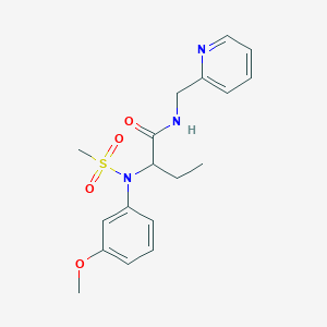 2-[(3-methoxyphenyl)(methylsulfonyl)amino]-N-(2-pyridinylmethyl)butanamide