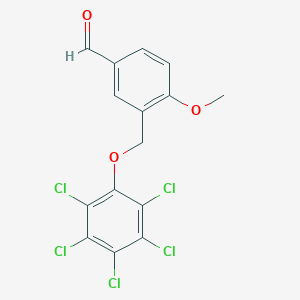 molecular formula C15H9Cl5O3 B448062 4-Methoxy-3-[(2,3,4,5,6-pentachlorophenoxy)methyl]benzaldehyde CAS No. 329222-74-4