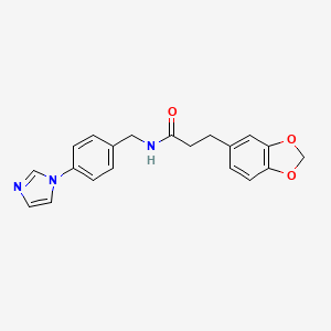 3-(1,3-benzodioxol-5-yl)-N-[4-(1H-imidazol-1-yl)benzyl]propanamide