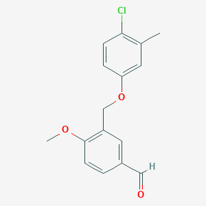 molecular formula C16H15ClO3 B448068 3-[(4-Chloro-3-methylphenoxy)methyl]-4-methoxybenzaldehyde CAS No. 834913-94-9