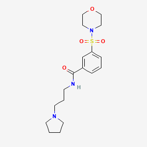 3-(MORPHOLINE-4-SULFONYL)-N-[3-(PYRROLIDIN-1-YL)PROPYL]BENZAMIDE