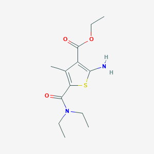 molecular formula C13H20N2O3S B448069 Ethyl 2-amino-5-(diethylcarbamoyl)-4-methylthiophene-3-carboxylate CAS No. 329082-04-4