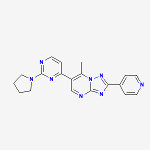 7-Methyl-2-(4-pyridyl)-6-[2-(1-pyrrolidinyl)-4-pyrimidinyl][1,2,4]triazolo[1,5-a]pyrimidine