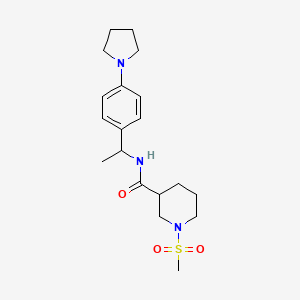 1-(methylsulfonyl)-N-{1-[4-(1-pyrrolidinyl)phenyl]ethyl}-3-piperidinecarboxamide