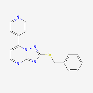 molecular formula C17H13N5S B4480747 2-(benzylthio)-7-(4-pyridinyl)[1,2,4]triazolo[1,5-a]pyrimidine 