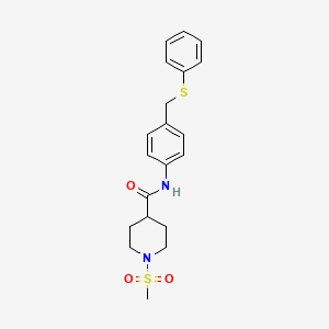 1-METHANESULFONYL-N-{4-[(PHENYLSULFANYL)METHYL]PHENYL}PIPERIDINE-4-CARBOXAMIDE