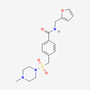 N-[(FURAN-2-YL)METHYL]-4-{[(4-METHYLPIPERAZIN-1-YL)SULFONYL]METHYL}BENZAMIDE