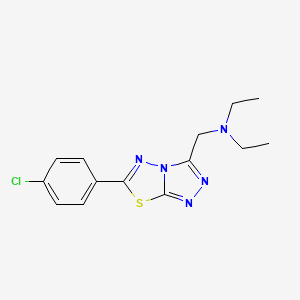 N-{[6-(4-chlorophenyl)[1,2,4]triazolo[3,4-b][1,3,4]thiadiazol-3-yl]methyl}-N-ethylethanamine