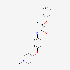 N-{4-[(1-methyl-4-piperidinyl)oxy]phenyl}-2-phenoxypropanamide