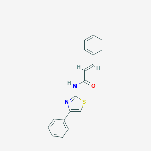 molecular formula C22H22N2OS B448079 3-(4-tert-butylphenyl)-N-(4-phenyl-1,3-thiazol-2-yl)acrylamide 