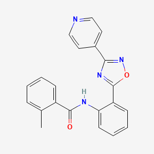 2-methyl-N-[2-(3-pyridin-4-yl-1,2,4-oxadiazol-5-yl)phenyl]benzamide