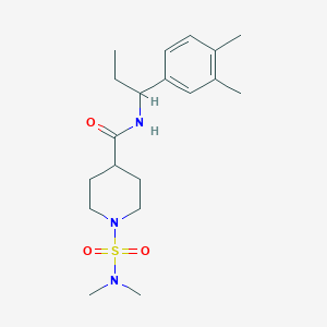 N-[1-(3,4-dimethylphenyl)propyl]-1-(dimethylsulfamoyl)piperidine-4-carboxamide